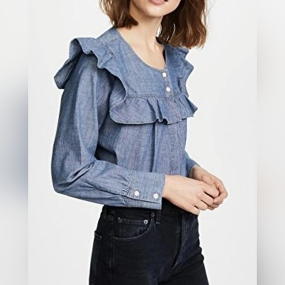 Madewell chambray blouse - Picture 1 of 6
